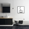 thumbnail image 2 of Stupell Dinosaur Vintage Bathroom Tub Animals & Insects Painting Black Framed Art Print Wall Art, 2 of 7