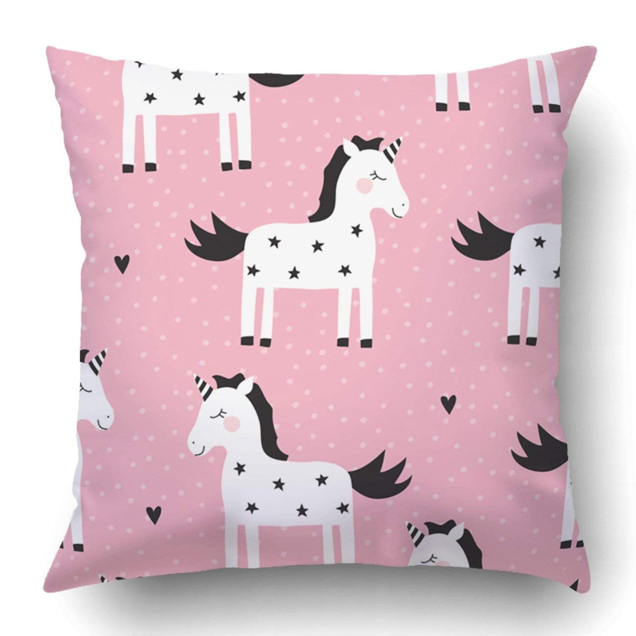 BPBOP Cute Unicorn Pattern Pillowcase Pillow Cushion Cover 20x20 inch