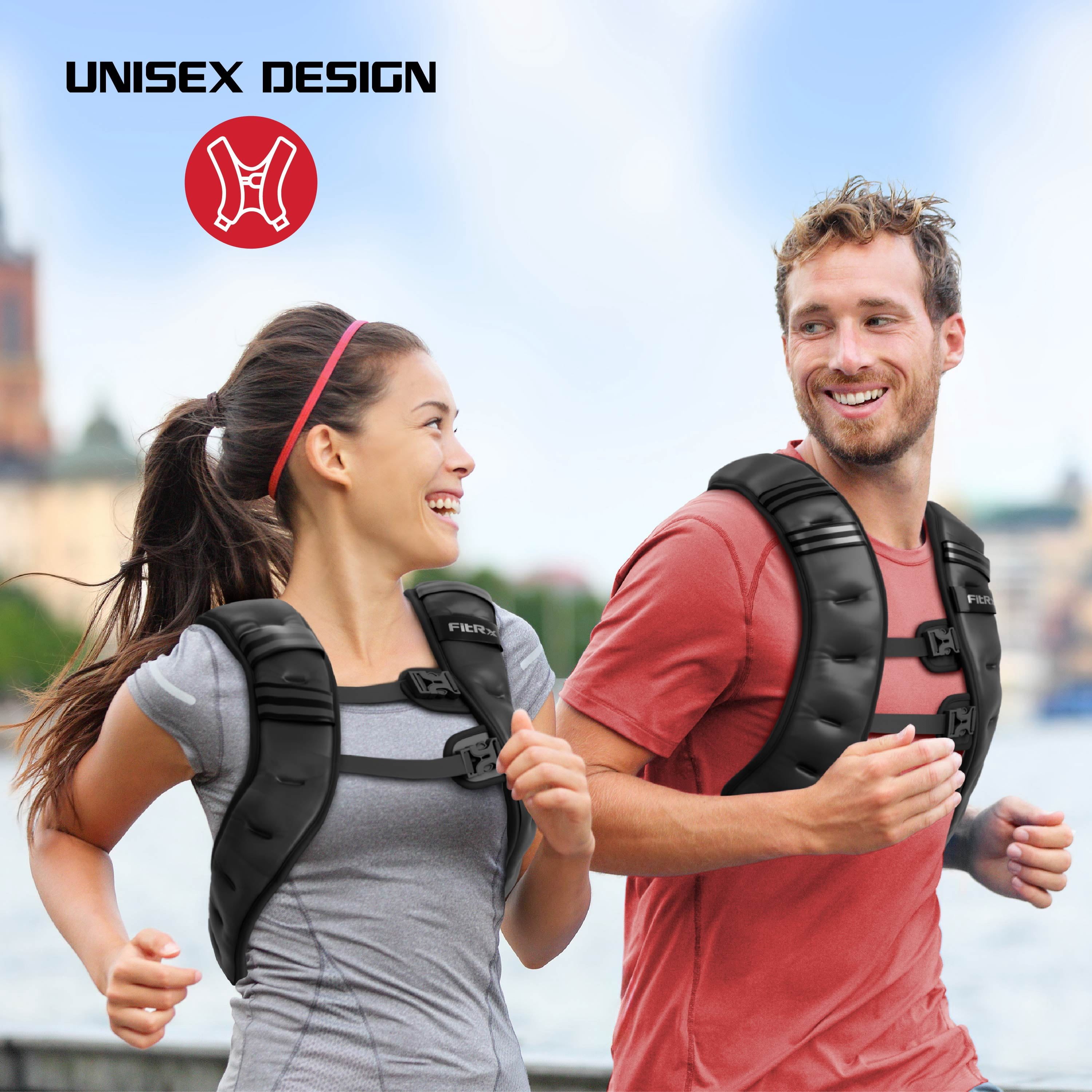 FitRx Weighted Vest Neoprene Coated Weighted Vest for Women and Men with Hook and Loop Strap, 12 lbs