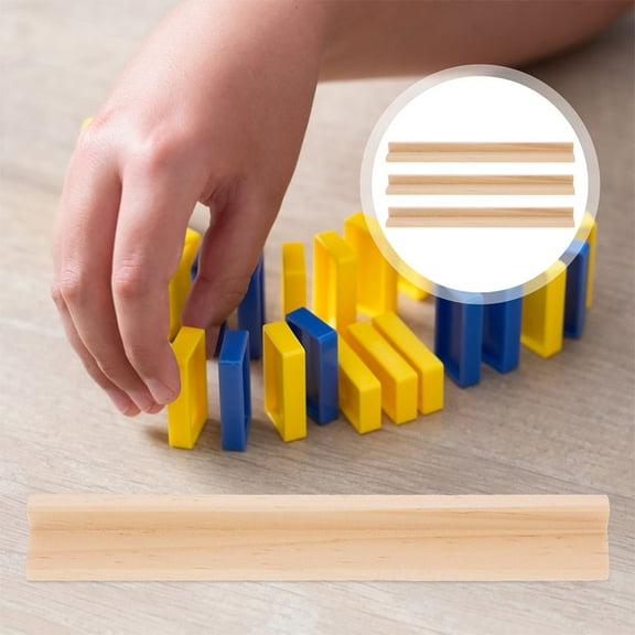 WHAMVOX Beige Wooden Domino Trays for Mexican Train and Board Games Multifunctional Holder Ideal for Home and Travel 20pcs