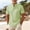 Green, variant on Waffle Mens T Shirts Casual Green Short Sleeve Classic T-Shirt Pullover Loose Fit Button Summer Mock Neck Tops