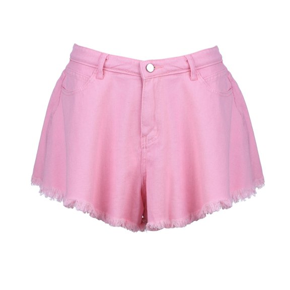 Sngxgn Womens Yoga Shorts Loose Comfy Drawstring Lounge Shorts with Pockets(Pink,L)