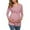 Pink, variant on KIHOUT Maternity Blouse V-Neck Long Sleeve Bandage Solid Color Breast-Feeding Pregnant Nursing Tops