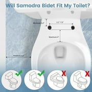 SAMODRA Bidet Attachment, Non-Electric Toilet Bidet Seat with Adjustable Water Pressure