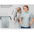 thumbnail image 5 of oneOone Silk Tabby Turquoise Blue Fabric Text Sewing Material Print Fabric By The Yard 42 Inch Wide, 5 of 5