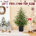 thumbnail image 6 of Minibee 2FT Pre-Lit Norfolk Pine Tree | Realistic Potted Artificial Christmas Tree with Black Pot & LED Lights for Indoor Holiday Decor, 6 of 10