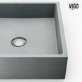 thumbnail image 5 of VIGO Coca Concreto Stone Rectangular Bathroom Vessel Sink in Gray with Cass Vessel Faucet and Pop-Up Drain in Brushed Nickel-VGT2091, 5 of 14