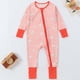 thumbnail image 1 of Cowsor Onepiece Romper Baby Boy Girl Newborn Zip Up Outfit Long Sleeve Rollover cuffs, 1 of 7