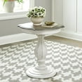 thumbnail image 2 of Liberty Furniture Indoor Traditional Oak Round Magnolia End Table, White, 2 of 8