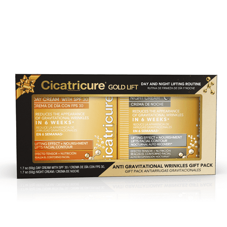 Cicatricure Gold Lift Anti-Gravitational Wrinkles Gift Pack of Day and Night Moisturizing Creams, 1.7 oz