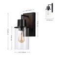 thumbnail image 2 of Aplique de Pared Exterior GLOBE Electric 60000025 de 1 Luz, Negro, 2 of 8