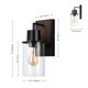 thumbnail image 2 of Aplique de Pared Exterior GLOBE Electric 60000025 de 1 Luz, Negro, 2 of 8