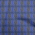 thumbnail image 1 of oneOone Velvet Blue Fabric Leaves Craft Projects Decor Fabric Printed By The Yard 58 Inch Wide, 1 of 5