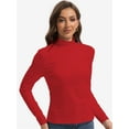 thumbnail image 3 of Women's Turtleneck Long Sleeve Shirts Slim Fitted Lightweight Base Layer Casual Tops, 3 of 6