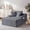 Gray, variant on 67" Corduroy Boneless Chaise Sofa for Living Room, 9.9'' Wide Armrest Lounge Chair, Indoor Oversized Sleeper Sofa, Deep Seat, 3 Soft Pillows Sofa Bed, No Assembly Required, Black