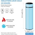 thumbnail image 2 of Smart Water Bottle Stainless Steel Vacuum Flask,Travel Mug with Smart LCD Touch Screen, Keep Hot Or Cold, Car Portable Travel Tea Coffee Vacuum Thermoses Cup,Vacuum insulation (Light Blue), 2 of 11