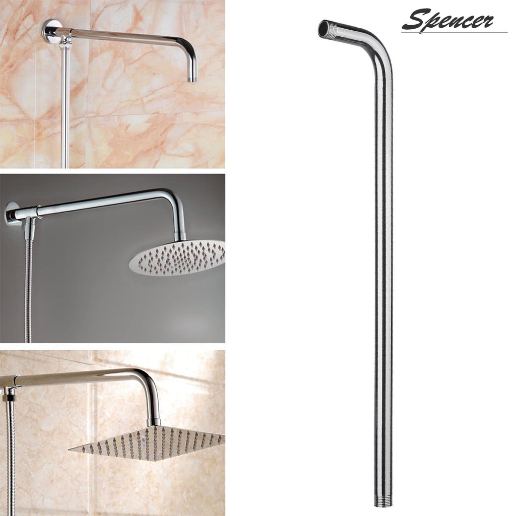 52CM Shower Head Wall Mount Arm Extension Pipe Long Stainless Steel Bathroom