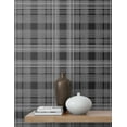 thumbnail image 5 of Stacy Garcia Home Onyx Rad Plaid Peel and Stick Wallpaper, 5 of 6