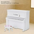 thumbnail image 2 of Domqga Accessoires de Maison de Poupée, Mini Piano Vertical de Maison de Poupée, Accessoires de Maison de Poupée 1:12 Mini Modèle de Piano Vertical avec Tabouret Mobilier de Simulation, 2 of 8