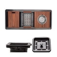 thumbnail image 4 of Strictly Sinks 45 Inch Black Workstation Sink - 16 Gauge Stainless Steel Sink, 2-Tier Undermount Kitchen Sink with Accessories, 4 of 9