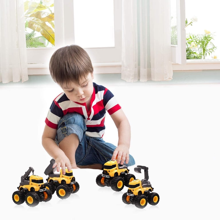 Izrizr 4-Pc Pull Back Construction Vehicles, Friction Powered photo 5