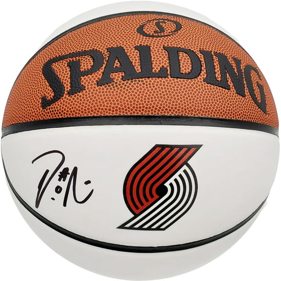 Damian Lillard Autographed Official Spalding Portland Trail Blazers White Logo Basketball Beckett BAS 195278