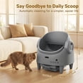 thumbnail image 2 of Automatic Self Cleaning Cat Litter Box with App Control Open Top Multi Sensor Safety Adjustable Entry Odor Control, 2 of 8