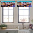 thumbnail image 4 of LALILO Kitchen Curtain Valance Turntable Vinyl Record Player Rod Pocket Window Curtain 52"x 18" Set of 2, 4 of 7