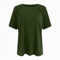 thumbnail image 4 of Women Oversized T Shirts Short Sleeve Summer Casual Loose Top Basic Tee with Pocket Fashion Casual Short Sleeve Shirts Classic Fit Crew Neck Tees Tops, 4 of 6