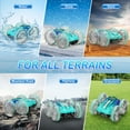 thumbnail image 5 of UUGEE Remote Control Cars, RC Car Toys for Kids 8+ Years Old Boys Girls Gifts, 4WD Gesture 360° Rotating Drift Amphibious RC Stunt Cars Boat with LED Lights - Blue, 5 of 8