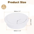 thumbnail image 2 of 6 Pack 80mm (3.15 Inch) Desk Grommet, Plastic Cable Hole Cover, Wire Cord Cable Organizer, White, 2 of 6
