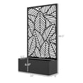 thumbnail image 3 of YYDSBNHH Metal Outdoor Privacy Screen with Raised Garden Bed, Privacy Panel and Planter Box, Wall-Mounted or Freestanding, Black, 3 of 9