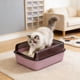 thumbnail image 1 of Caja de arena semicerrada para gatos con tapa de entrada superior, lados altos, control de olores, caja de arena cubierta con filtro de cuchara para control de olores, caja de arena de plástico para g, 1 of 1