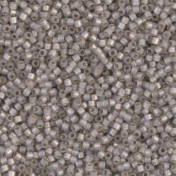 Miyuki Delica Seed Beads DB1456 11/0 Silver Lined Taupe Opal 7.2 Grams