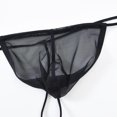 thumbnail image 2 of TANBOM Men's Breathable Mesh Low Rise Contoured Pouch Thong Underwear, Black, 1-Pack, M, 2 of 6