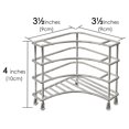thumbnail image 3 of Linkidea Stainless Steel Corner Wall Mount Toothbrush Holders for Bathroom, 3 Solt Self Adhesive Triangle Corner Shower Shelf for Tile Wall, Electric Toothbrush Toothpaste Organizer (Pearl Nickel), 3 of 6