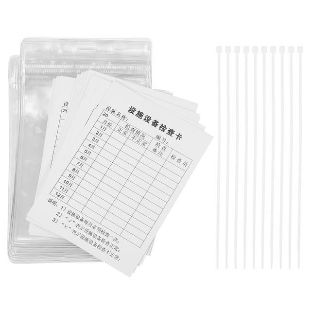 Miangastore 20 Sets Monthly Inspection Record Tags Waterproof for Industrial Workers