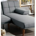 thumbnail image 7 of 101'' Sectional Sofa Set, Tufted Couch Adjustable Sofa Chaise with Solid Wood Legs & Removable Pillows, Convertible Sleeper Sofa Loveseat Couch Recliner Back Modern Day Bed for Living Room, Grey Mix, 7 of 7