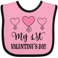 thumbnail image 3 of Inktastic My 1st Valentines Day Girls Heart Girls Baby Bib, 3 of 4