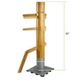 thumbnail image 3 of Geniqua Brown Wing Chun Wooden Target Base Training Dummy Ip Man Martial Arts Traditional, 3 of 8