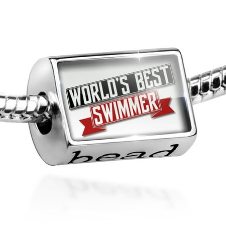 Bead Worlds Best Swimmer Charm Fits All European (Best Foods For Swimmers)