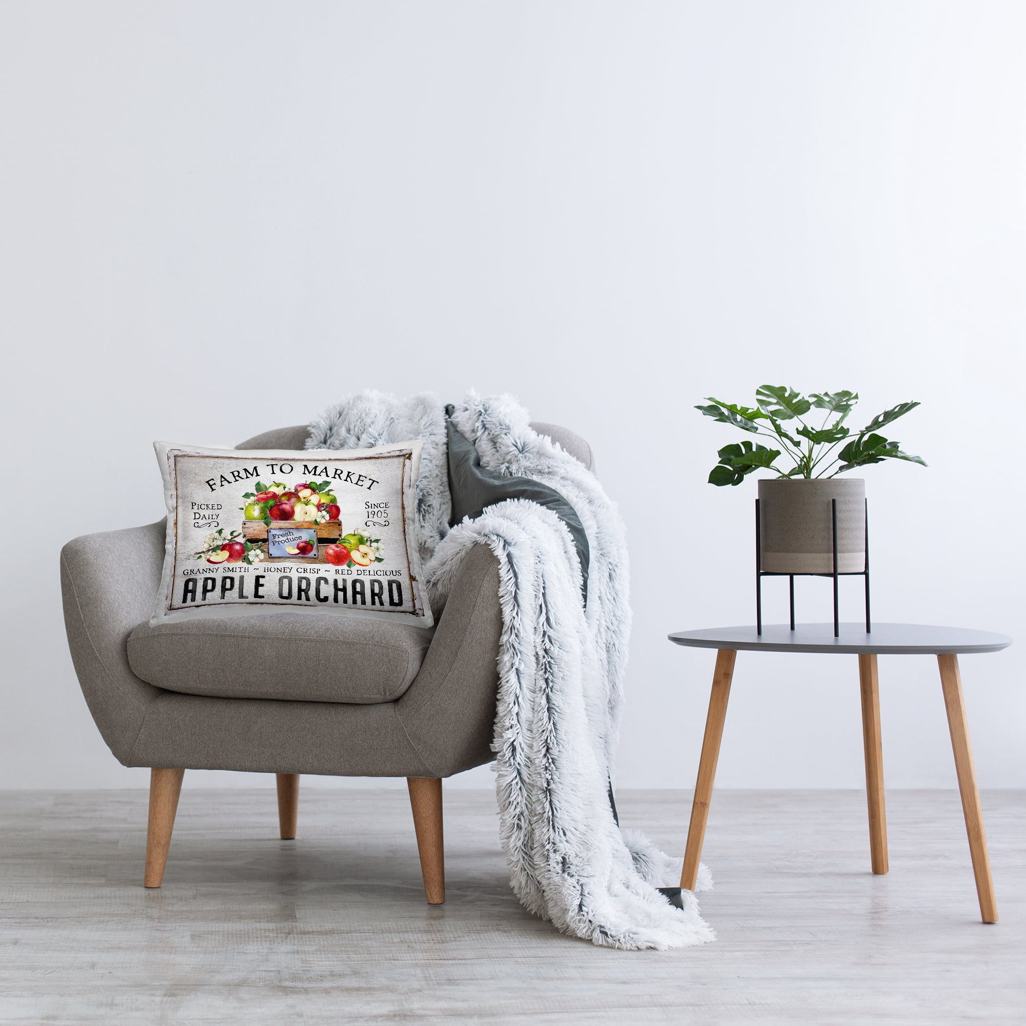 Stupell Industries Farmhouse Apple Orchard Decorative Printed Throw Pillow Design by Creatif Belle.