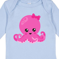 thumbnail image 4 of Inktastic Cute Octopus, Little Octopus, Baby Octopus, Hearts Girls Long Sleeve Baby Bodysuit, 4 of 5