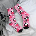thumbnail image 5 of Logiee Panda Heart Valentine Pink Print Adult Socks for Men & Women,Calf Socks, Ankle Socks,Boots Socks,Breathable Casual Sock,Unisex Crew Socks, 5 of 6