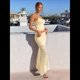 thumbnail image 4 of Conjunto de 2 Piezas para Mujer: Top Corto con Volantes y Falda Larga de Tiro Bajo. Amarillo S, 4 of 8