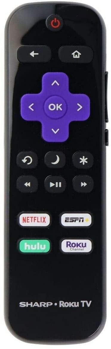 Sharp Roku Original Remote Control with Built-in Netflix, ESPN, Hulu ...