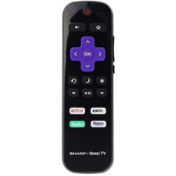 Sharp Roku Original Remote Control with Built-in Netflix, ESPN, Hulu ...