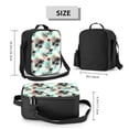 thumbnail image 2 of Xecao Tropical Summer Palm Print Lunch Bag - Durable, Double-Insulated Lunch Bag, Holds Lunch Box, Water Bottle, & Snacks,Leakproof Cooler Tote Bag, 2 of 7