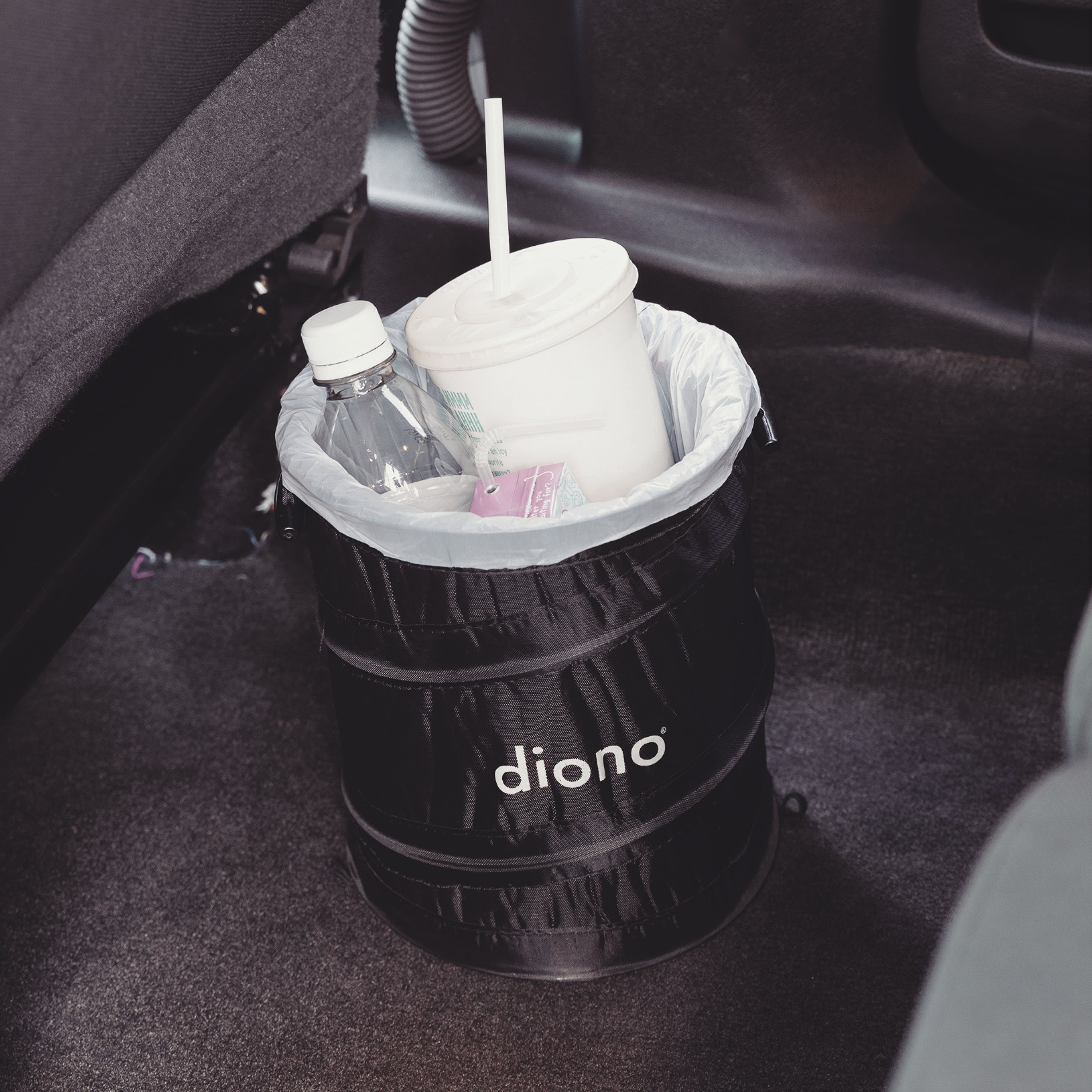 Diono Pop Up Portable Car Trash Bin Basket, Leak Proof and Water Resistant, Black - image 3 of 13