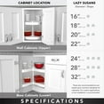 thumbnail image 4 of Rev-A-Shelf 20" Full-Circle 2-Shelf Lazy Susan for Corner Wall Cabinets, 3072-20-11-52, 4 of 10